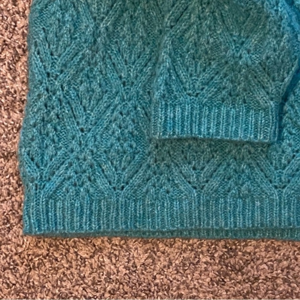 ASOS Teal Cable Knit Sweater - Picture 6 of 8